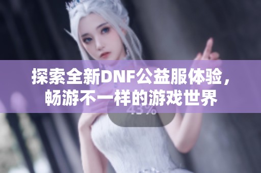 探索全新DNF公益服体验，畅游不一样的游戏世界