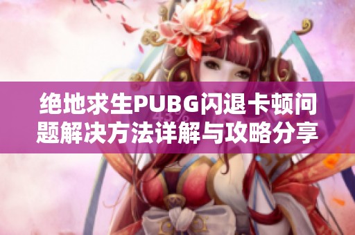 绝地求生PUBG闪退卡顿问题解决方法详解与攻略分享