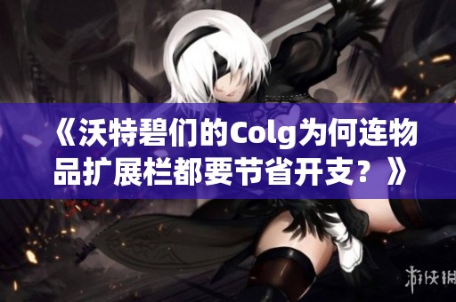 《沃特碧们的Colg为何连物品扩展栏都要节省开支？》