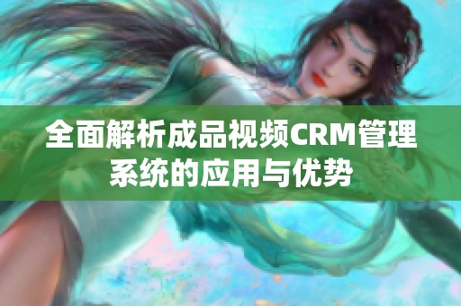 全面解析成品视频CRM管理系统的应用与优势