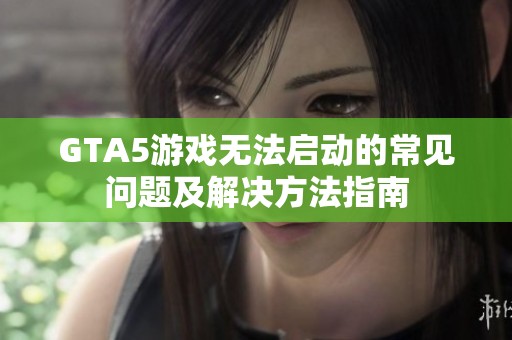 GTA5游戏无法启动的常见问题及解决方法指南