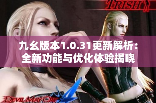 九幺版本1.0.31更新解析：全新功能与优化体验揭晓