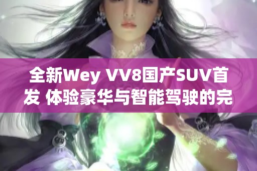 全新Wey VV8国产SUV首发 体验豪华与智能驾驶的完美融合