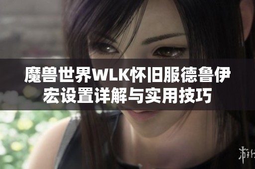 魔兽世界WLK怀旧服德鲁伊宏设置详解与实用技巧