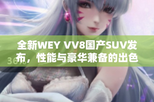 全新WEY VV8国产SUV发布，性能与豪华兼备的出色选择