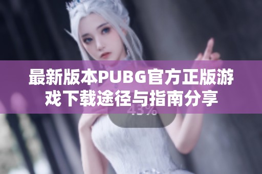 最新版本PUBG官方正版游戏下载途径与指南分享