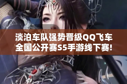 淡泊车队强势晋级QQ飞车全国公开赛S5手游线下赛!