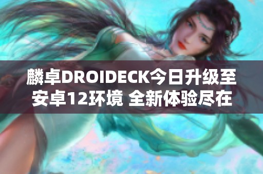 麟卓DROIDECK今日升级至安卓12环境 全新体验尽在掌握