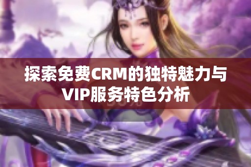 探索免费CRM的独特魅力与VIP服务特色分析