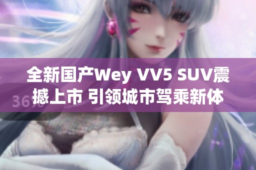 全新国产Wey VV5 SUV震撼上市 引领城市驾乘新体验