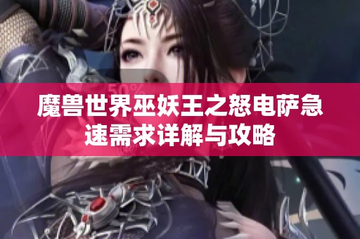 魔兽世界巫妖王之怒电萨急速需求详解与攻略