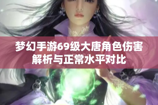 梦幻手游69级大唐角色伤害解析与正常水平对比