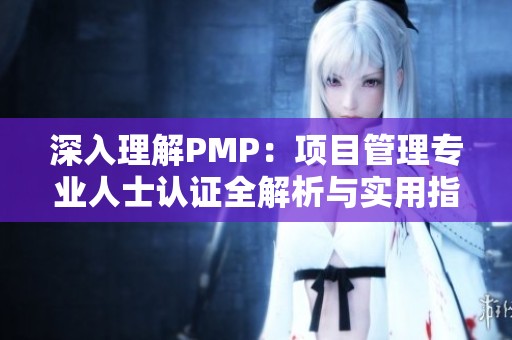 深入理解PMP：项目管理专业人士认证全解析与实用指南