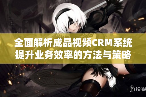 全面解析成品视频CRM系统提升业务效率的方法与策略