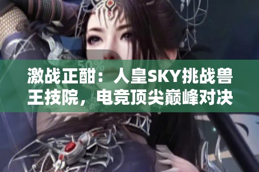 激战正酣：人皇SKY挑战兽王技院，电竞顶尖巅峰对决一触即发