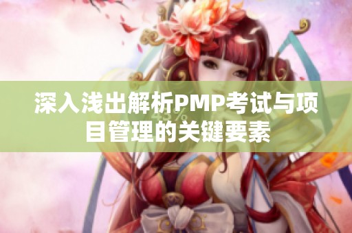 深入浅出解析PMP考试与项目管理的关键要素