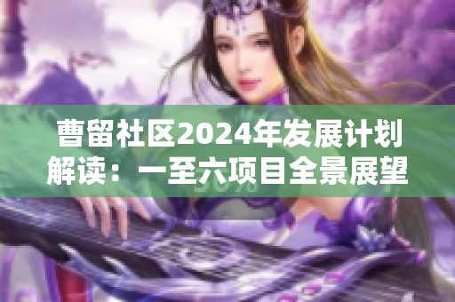 曹留社区2024年发展计划解读：一至六项目全景展望