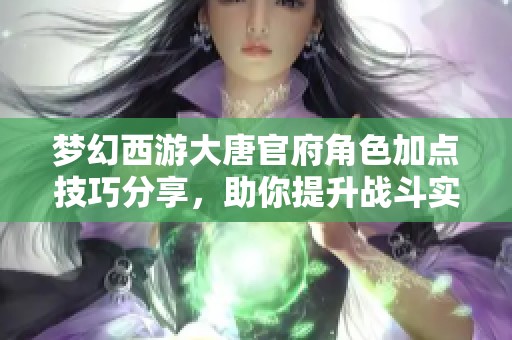 梦幻西游大唐官府角色加点技巧分享，助你提升战斗实力