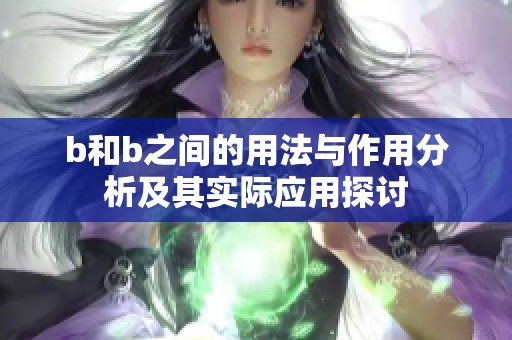 b和b之间的用法与作用分析及其实际应用探讨