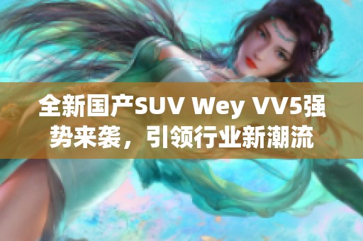 全新国产SUV Wey VV5强势来袭，引领行业新潮流