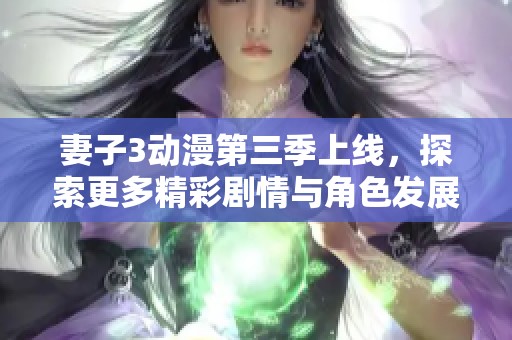 妻子3动漫第三季上线，探索更多精彩剧情与角色发展