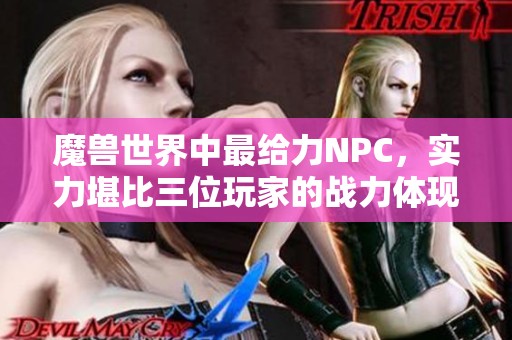 魔兽世界中最给力NPC，实力堪比三位玩家的战力体现