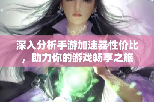 深入分析手游加速器性价比，助力你的游戏畅享之旅