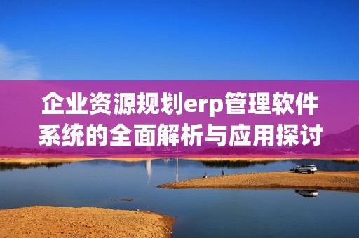 企业资源规划erp管理软件系统的全面解析与应用探讨