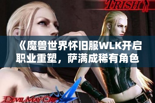 《魔兽世界怀旧服WLK开启职业重塑，萨满成稀有角色》