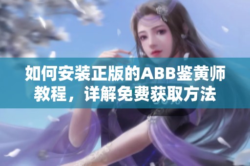 如何安装正版的ABB鉴黄师教程，详解免费获取方法