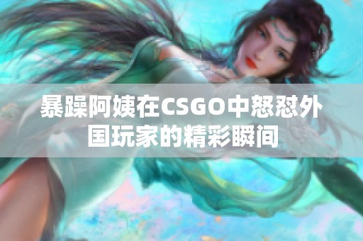 暴躁阿姨在CSGO中怒怼外国玩家的精彩瞬间