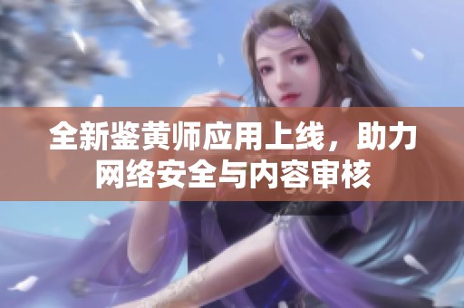 全新鉴黄师应用上线，助力网络安全与内容审核
