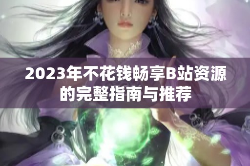 2023年不花钱畅享B站资源的完整指南与推荐