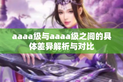 aaaa级与aaaa级之间的具体差异解析与对比