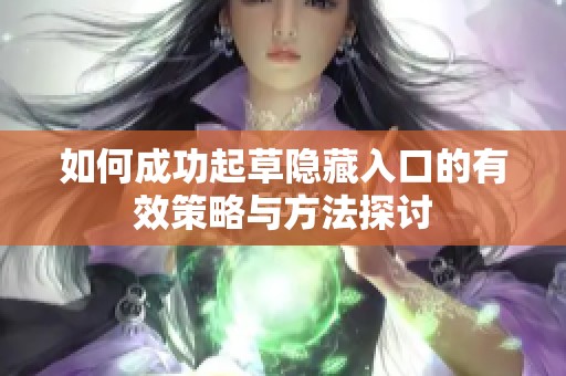 如何成功起草隐藏入口的有效策略与方法探讨