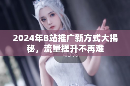 2024年B站推广新方式大揭秘，流量提升不再难