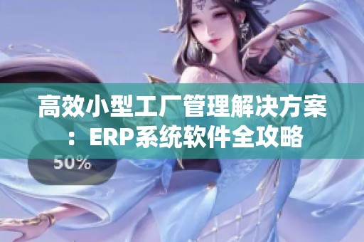 高效小型工厂管理解决方案：ERP系统软件全攻略