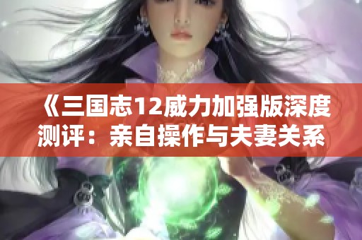 《三国志12威力加强版深度测评：亲自操作与夫妻关系设定的独特魅力》