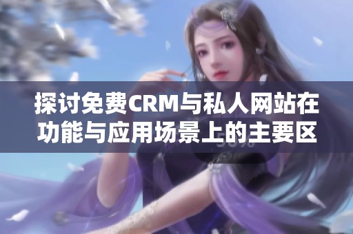 探讨免费CRM与私人网站在功能与应用场景上的主要区别