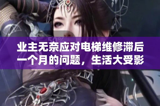 业主无奈应对电梯维修滞后一个月的问题，生活大受影响