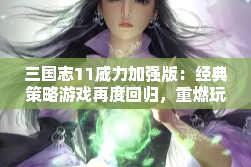 三国志11威力加强版：经典策略游戏再度回归，重燃玩家热情