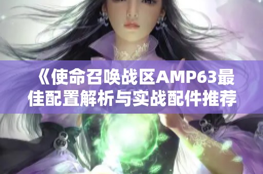 《使命召唤战区AMP63最佳配置解析与实战配件推荐》