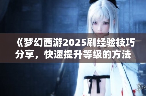 《梦幻西游2025刷经验技巧分享，快速提升等级的方法攻略》